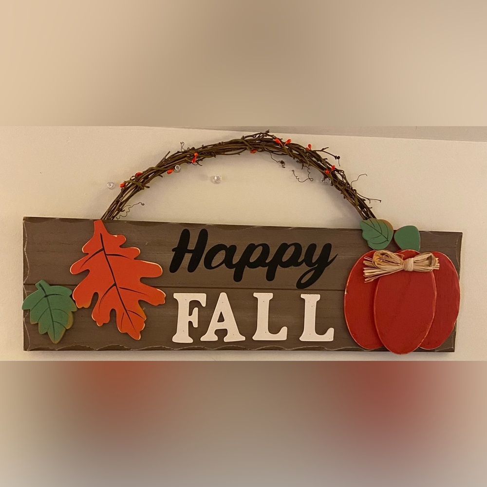 Happy Fall Wall Decor with 3D Wooden accents